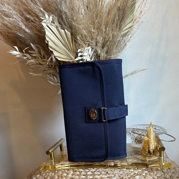 Dior Midnight Blue Clutch with Gold Accent - Picture 1 of 5